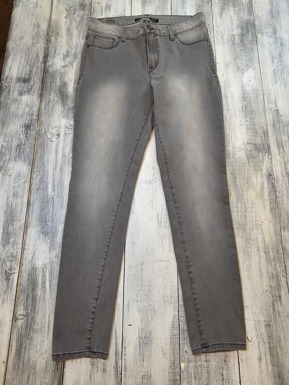 Jordache Women's Grey Low Rise Super Skinny Jeans sz 14